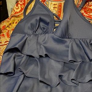 Cacique Swim relaxed swim tankini top, NWOT